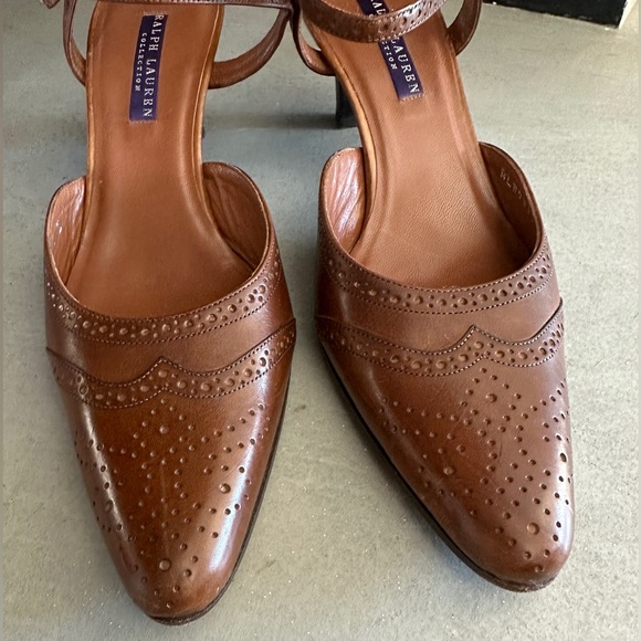 Gorgeous Wingtip Ralph Lauren Purple Label Heels - Picture 7 of 13